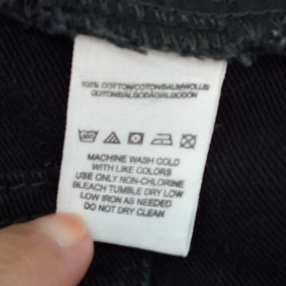 Free People Bleached Black White Shorts Raw Hem 100% Cotton W 26 Boho Cut Off - Picture 7 of 12